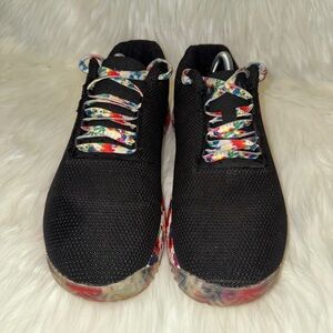 NOBULL Women Black/Floral Daisy Superfabric Trainer Shoes size 8.5